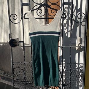 Sporty ribbed tenis tank bodycon